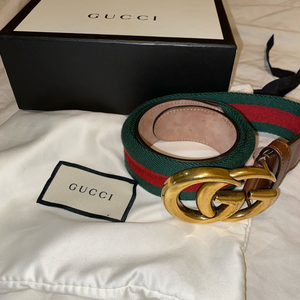 Web belt with Double G buckle